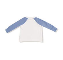 Load image into Gallery viewer, Mini Tractors Sweatshirt & Jogger Set- White/Blue