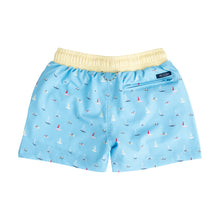Load image into Gallery viewer, Baltic Sea Boats in the Bay Boogie Board Swim Trunk