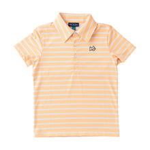 Load image into Gallery viewer, Orange Chiffon Stripe Polo SS