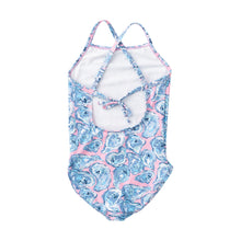 Load image into Gallery viewer, Oyster Shell Pink Spring Tides Bow Back Swimsuit