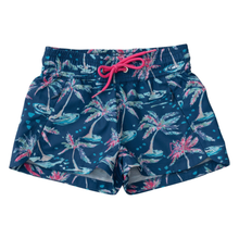 Load image into Gallery viewer, Beach Cruiser Short in Navy Palm Print
