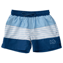 Load image into Gallery viewer, Boogie Board Swim Trunk in Placid Blue Colorblock