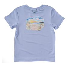 Load image into Gallery viewer, Pro Performance Fishing Tee with Beach Art- Lavender
