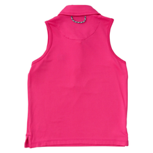 Load image into Gallery viewer, Girls Sleeveless Pro Performance Polo in Cheeky Pink
