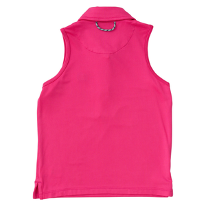 Girls Sleeveless Pro Performance Polo in Cheeky Pink