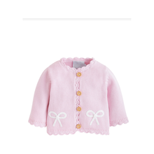 Load image into Gallery viewer, Pink Bow- Crochet Cardigan