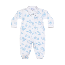 Load image into Gallery viewer, Blue Toile Baby Converter Gown