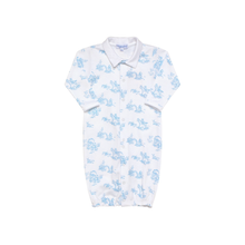 Load image into Gallery viewer, Blue Toile Baby Converter Gown