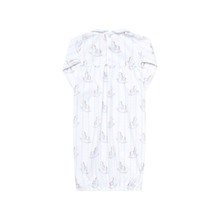 Load image into Gallery viewer, Blue Rocking Horse Smocked Gown