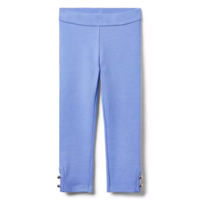 Button Cuff Ponte Pant in Periwinkle