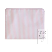 Load image into Gallery viewer, Roadie Large Zip Pouch Pimlico Stripe Pink