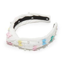 Load image into Gallery viewer, Knotted Headband- Palmetto Pearl w/ Bows & Pearls (Kids)