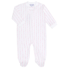Load image into Gallery viewer, Pink Twirls Zipper Footie