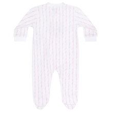 Load image into Gallery viewer, Pink Twirls Zipper Footie