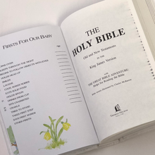 Load image into Gallery viewer, Bible in Shantung w/ Cross- Blue