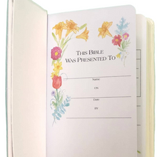 Load image into Gallery viewer, Bible in Shantung w/ Cross- Blue