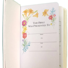 Load image into Gallery viewer, Bible in Shantung w/ Cross- Blue