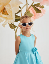 Load image into Gallery viewer, Ruffled Mikado Dress- Turquoise