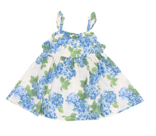 Load image into Gallery viewer, Watercolor Hydrangeas Ruffle Sundress