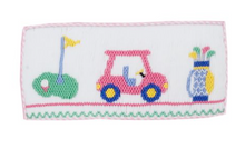 Load image into Gallery viewer, Pink Golf T-Shirt & Blue Gingham Shorts Set