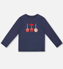 Load image into Gallery viewer, Apples Tee & Plaid Leggings Set- Mood Indigo