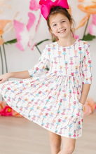 Load image into Gallery viewer, Ballerina Bows Pocket Twirl Dress