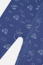 Load image into Gallery viewer, Transportation Print Zip Footie