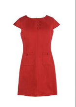 Load image into Gallery viewer, The Ella Shift Dress- Red