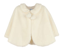 Load image into Gallery viewer, Cozy Fuzzy Cape - Ivory