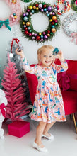 Load image into Gallery viewer, Jingle Saurus LS Pocket Twirl Dress