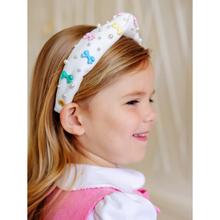 Load image into Gallery viewer, Knotted Headband- Palmetto Pearl w/ Bows & Pearls (Kids)
