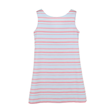 Load image into Gallery viewer, Stripe Dotted Shift Dress- Blue