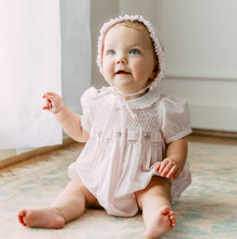 Load image into Gallery viewer, Secret Garden Romper Pink/ White