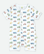 Load image into Gallery viewer, Colorful Trucks SS Zipsuit