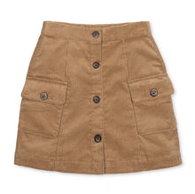 Load image into Gallery viewer, Med Brown Cord Button Up Skirt
