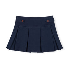 Load image into Gallery viewer, Navy Ponte Pleated Skort