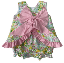 Load image into Gallery viewer, Sunflower Ruffle Top & Bloomer Set