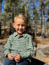 Load image into Gallery viewer, Spencer Polo- Forest/Navy Stripe