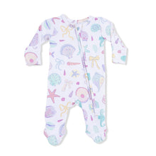 Load image into Gallery viewer, Beach Days 2 Way Ruffle Back Zipper Footie