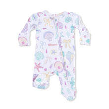 Load image into Gallery viewer, Beach Days 2 Way Ruffle Back Zipper Footie