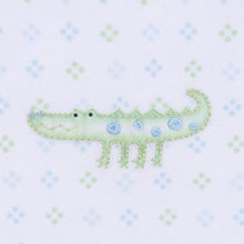 Load image into Gallery viewer, Alligator Pie Embroidered Bubble SS- Blue