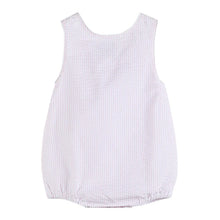 Load image into Gallery viewer, Classic Pink Seersucker Bubble Romper