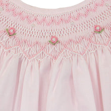 Load image into Gallery viewer, Rose Smocked Dress w/ Bonnet- Pink