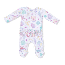 Load image into Gallery viewer, Beach Days 2 Way Ruffle Back Zipper Footie