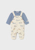Safari Dungaree Set- Blue
