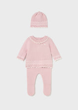 Load image into Gallery viewer, Knit Leg Warmer & Hat Set- Quartz Pink
