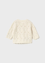 Load image into Gallery viewer, Knit Cardigan w/ Wood Buttons- Milk Heather