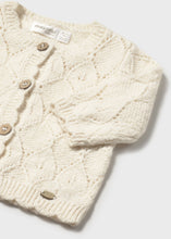 Load image into Gallery viewer, Knit Cardigan w/ Wood Buttons- Milk Heather