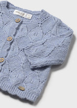 Load image into Gallery viewer, Knit Cardigan w/ Wood Buttons- Sky Blue
