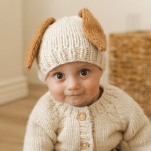 Load image into Gallery viewer, Puppy Cardigan Sweater & Beanie Set